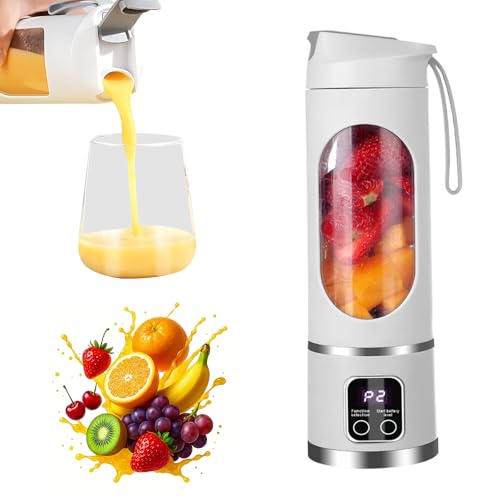 Hojalis 450ml Mixeur Portable, Mini Blender Smoothie avec 12 Lames, Mixeur Smoothie Portable, USB Rechargeable Blender Portable pour la Préparation de...