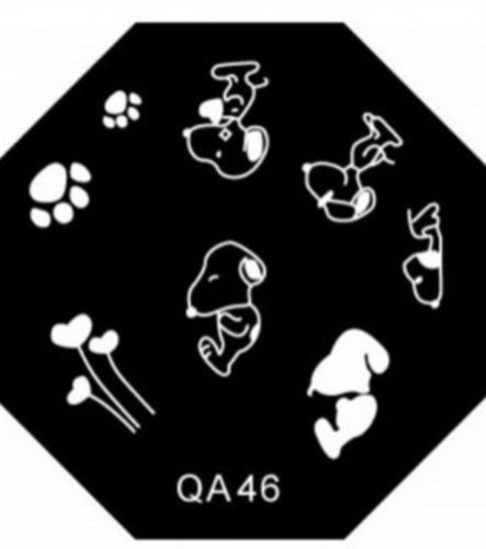 CartoonPrintDesign- Nail Stamping Nagel Schablone Nail Art Nageldesign Cartoon Snoopy Motive - QA46