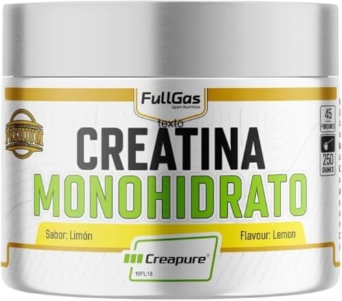 Creatina Creapur (250G) - Sabor Limón - Creatina Monohidrato Creapure