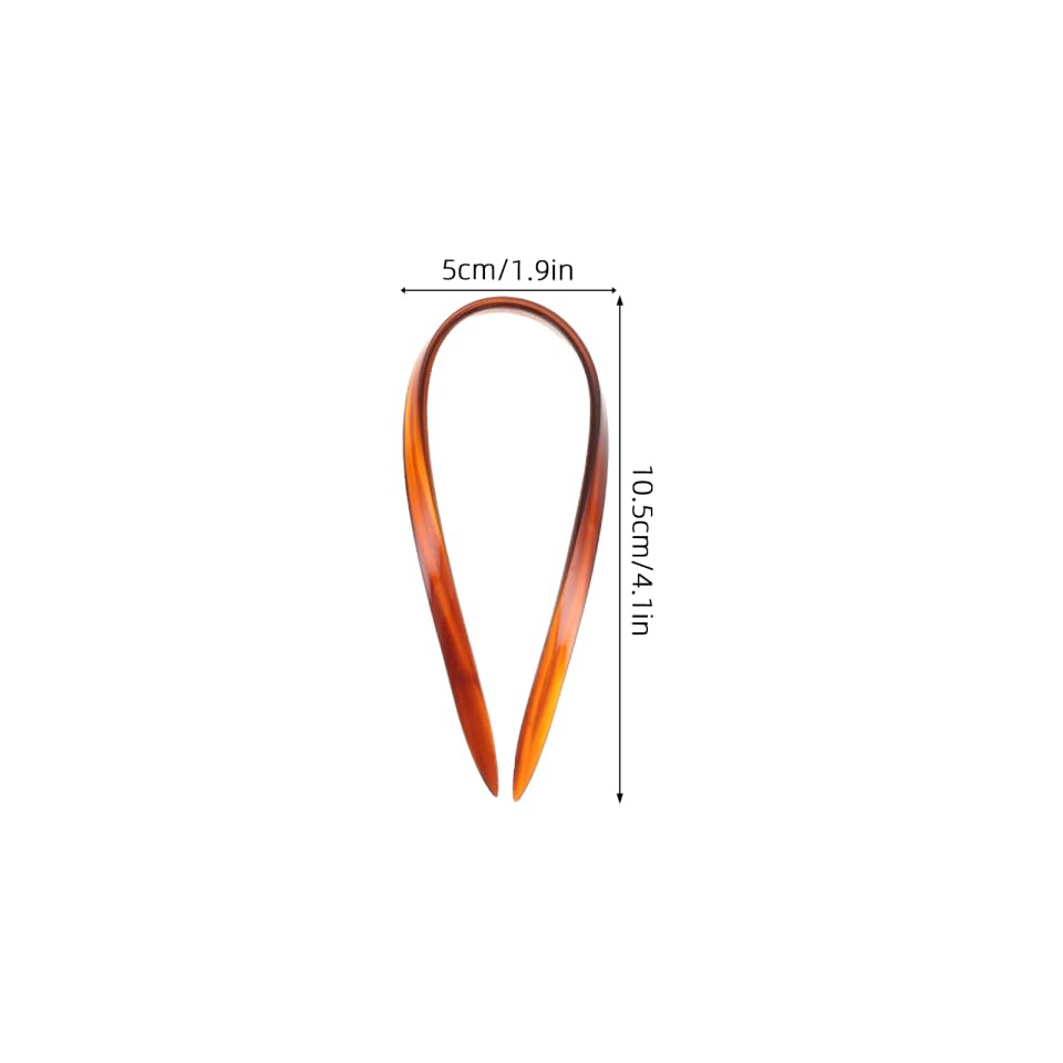 FRCOLOR U Shape Hair Pins 4 pack Acetate French Pins for Women Bun Styling Tool for Updos Elegant Hair Accessories for Daily Wear Parties and Weddings 4.13 X 1.96 X 0.19 in image 5