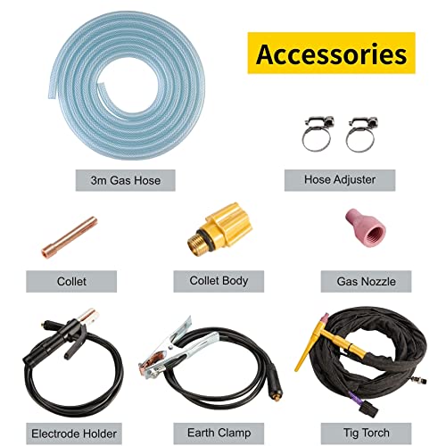 SIMDER TIG Welder 110V 220V 140Amp TIG ARC 2 in 1 Stick Welder IGBT