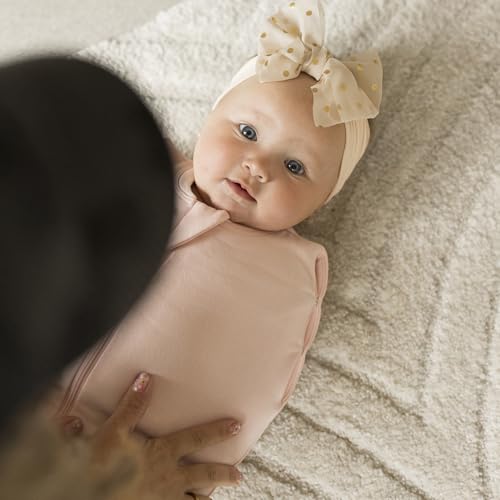Image of Tiny Twinkle Baby Sleep Sack 3-6 Months 1.0 TOG, Cotton & Elastane Wearable Blanket, Swaddle Transition Micro-Fleece, Machine Washable(Pink)