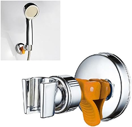 Adjustable Shower Head Holder with Suction Cup Chrome Bracket.