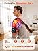 Red Light Therapy for Shoulder with Heat & Massage, 5000mAh Controller Infrared Light with 3-in-1 72 LEDs Portable Shoulder Wrap, 2 Extension Wrap (M/XL), Orange