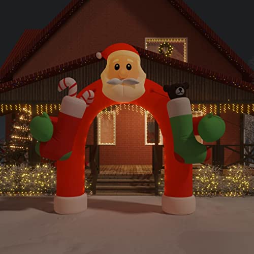 Porte voûtée gonflable de Noël résistante aux intempéries avec LED