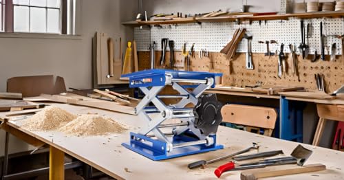 HeyWin Labor Hebebühne 150 x 150mm, Hergestellt aus Aluminiumoxid, auch verwendet als Lab Jack für das Anheben von Router, Laser, Schrank normalerweise