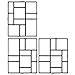 Topeakmart 3PCS Concrete Paving Stepping Stone Mold Path Walk Maker Paver Walk Way, Rectangular Patterns with 10 Grid, 23.8 x 19.9 x 1.7 in, Black