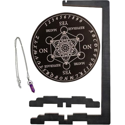 Hipzeepo Expositor de Péndulo, Soporte para Péndulo con Piedras Ornamentales, Expositor de Cristales para Joyería, para Lectura B