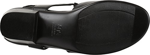 SAS Suntimer Comfort Heeled Sandal Black 5 W - Wide (C)3