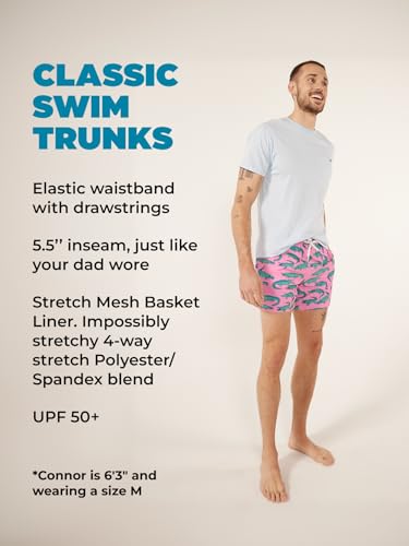 Image of Chubbies Men's Swim Trunks, Stretch Swimming Board Shorts, 5.5 inch Inseam