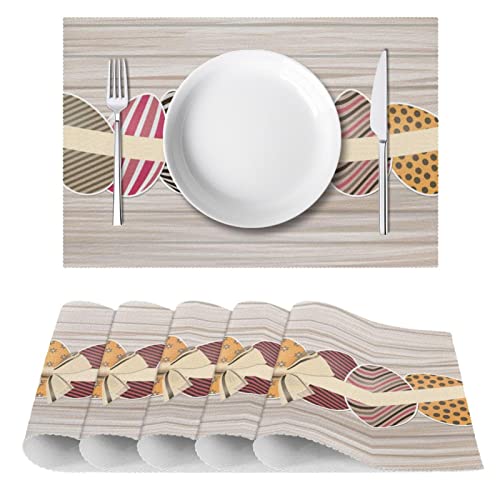 Sets de table œufs de Pâques grand format antidérapant pour décoration table à manger
