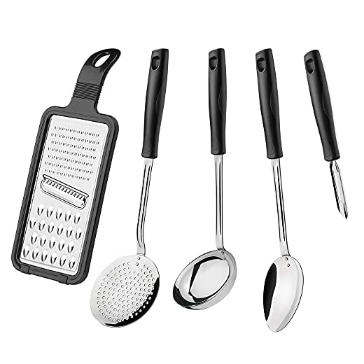 "Jogo Utensilios Inox 5 peças Easy Preto – Tramontina"