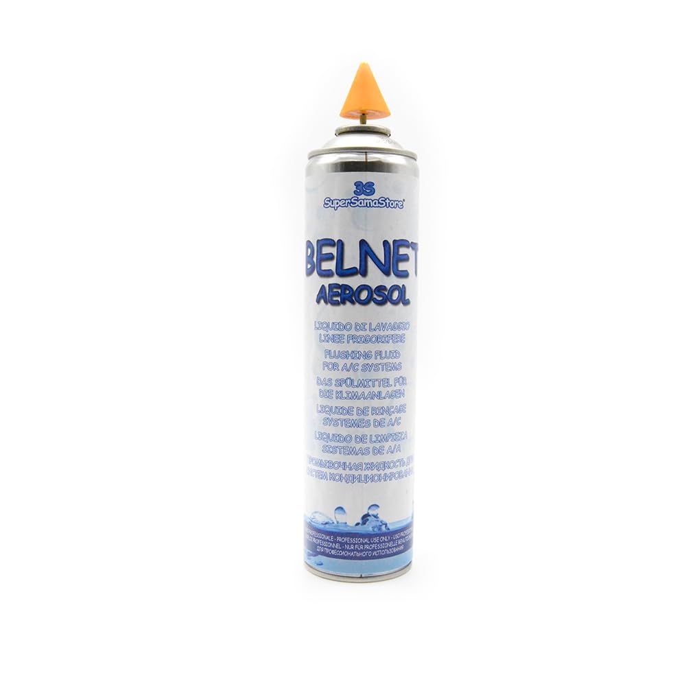 3S SuperSamaStore Liquido di Lavaggio Pressurizzato per Climatizzatori | Pulitore per Unità Split di Impianti di Condizionamento con Cono in Gomma, 600 ml
