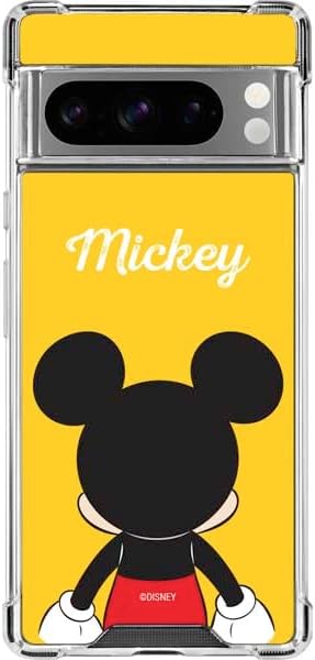 Skinit Clear Phone Case Compatible with Google Pixel 8 Pro - Officially Licensed Disney Mickey Mouse Backwards Design