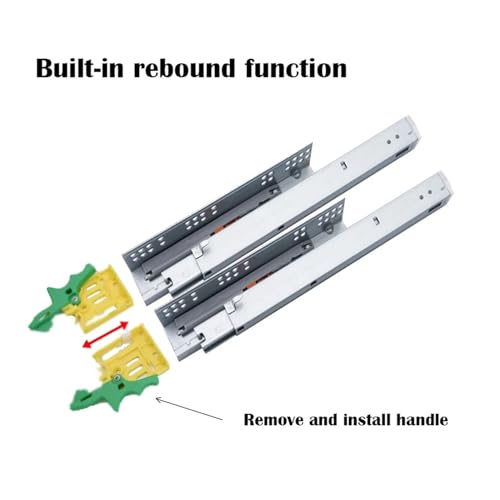Rail de guidage caché en trois sections amortisseur de rebond 250mm - 2