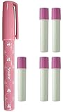 Sewline Fabric Glue Pen & Refill Bundle, EPP, No Pins, Dries Clear, Sewing & Paper Piecing, 5 Blue Refill's