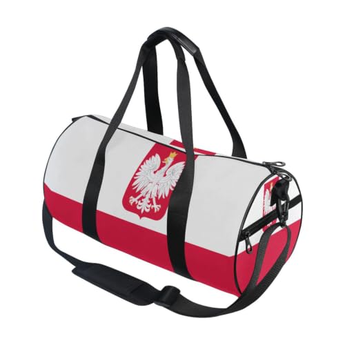 Bolsa de gimnasio ligera con escudo de Polonia y compartimento interior para máxima comodidad