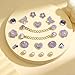 20Pcs Bling Shoe Charms for Clog Sandals Women, Purple Butterfly Flowers, Sparkling Rhinestones Shoe Chains, Gem Charms, Pearl Accessories for Girls, DIY Shoe Decoration Charms for Party Favor