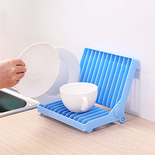 Rack de armazenamento dobrável para cozinha, rack de drenagem, rack de armazenamento doméstico de pl