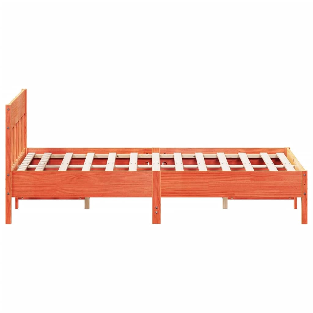 vidaXL Letto senza Materasso Marrone Cera 120x200 cm in Legno di Pino