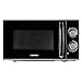 MEDION MD 15644 kuchenka mikrofalowa, moc ok. 700 W, pojemność ok. 17 l, 6 stopni, funkcja rozmrażania, czarna/srebrna