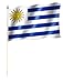 Produktbild Stockflagge/Stockfahne URUGUAY Flagge/Fahne ca. 30 x 45 cm mit ca. 60cm Stab/Stock