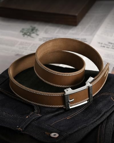 Image of CHAOREN Leather Ratchet Belt Men - Mens Belts Casual Accessories for Every Occasion (35mm)