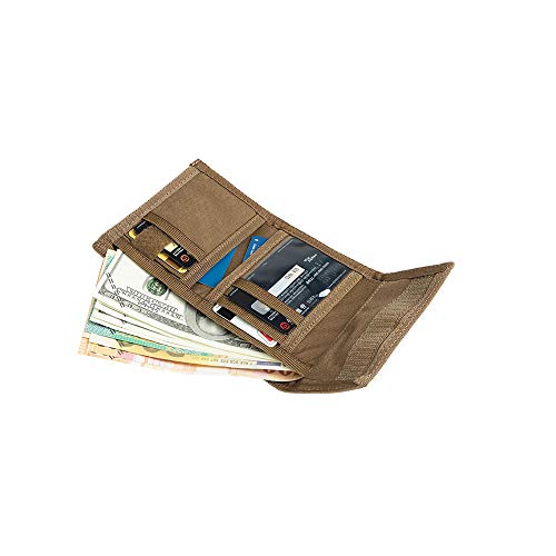 Excellent Elite Spanker Nylon Trifold Wallet For Men Id Card Holder Tactical Military Wallet With Coin Pocket Outdoor Wallet(Coyote Brown) #TOP2