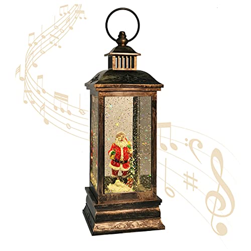激安人気新品 スノードーム クリスマス ラン ン サンタ クリスマスホームデコレーションやギフトに最適 6時間タイマー付き ソング8曲 クリスマステーマ サンタ装飾 Usb式 電池式 音楽付き スノードーム スノーグローブ