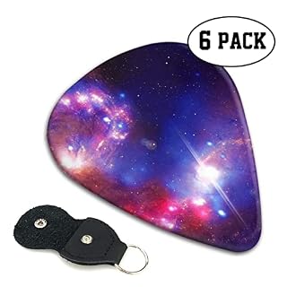 Universe Lot de 6 médiators pour guitare acoustique et électrique Motif étoiles étoilées - Les Beatles, Paul McCartney, John Lennon, RIngo Starr, George Harrison Universe Lot de 6 médiators pour guitare acoustique et électrique Motif étoiles étoilées – Image 2