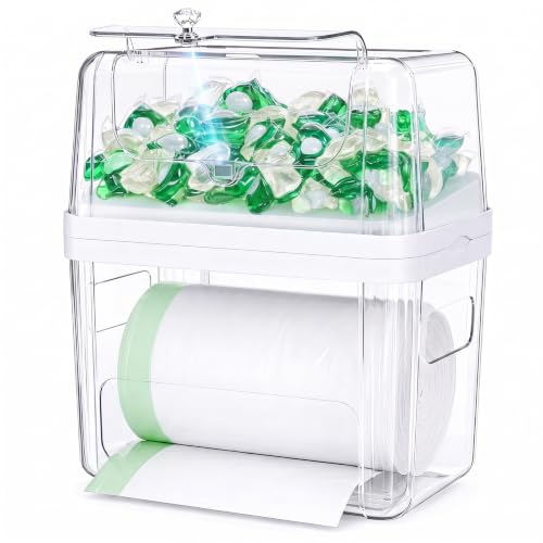Delamu 3 In 1 Trash Bag Holder Dishwasher Pod Holder With Moistureproof Lid