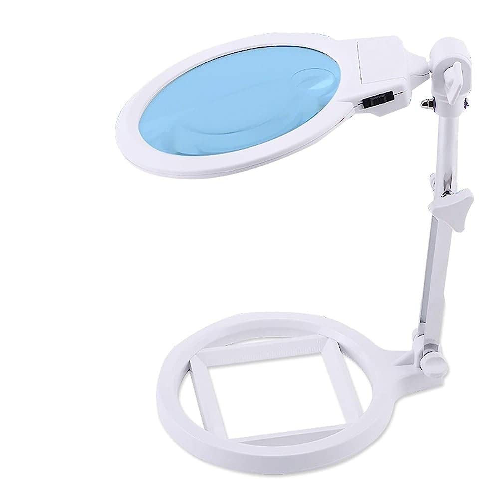 asdchZen Magnifying Glass,With Light,2X 6X,Handheld Large Magnifying Glass,Led Illuminated Lighted Magnifier For Seniors Reading Soldeinspection Coins Jewelry Explomagnifi