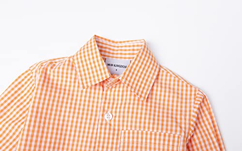 Mud Kingdom Boys Long Sleeve Shirts Back Pleat Button Down Spread Collar Stripe Plaid Spring Autumn3