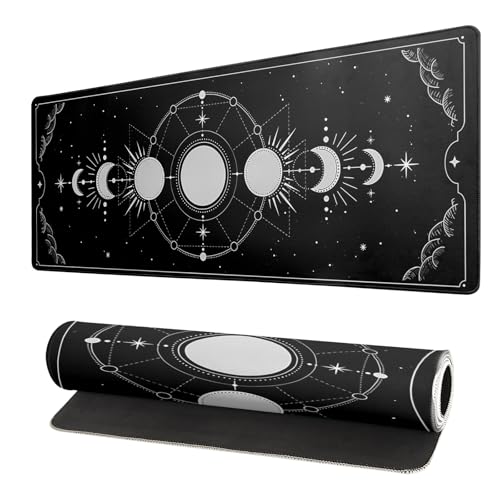 Tapis de souris de jeu noir grand format avec base antidérapante 3 mm