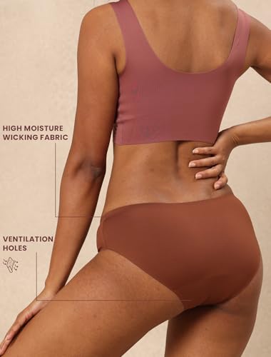 Image of Krvvy Low Waist Mid Coverage Seamless Bikini Panty for Women | Ultrasoft Underwear with 100% Cotton Gusset & Ventilation Holes