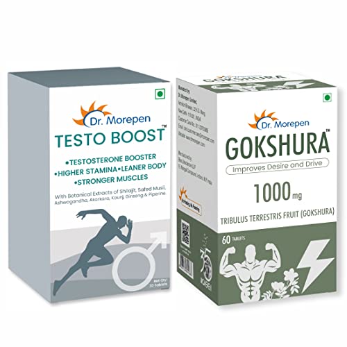 DR. MOREPEN Gokshura & Testo Boost Tablets | For Energy, Stamina & Muscle Growth | For Men’s Wellness DR. MOREPEN Gokshura & Testo Boost Tablets | For Energy, Stamina & Muscle Growth | For Men’s Wellness
