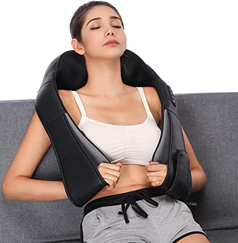 Secura Shiatsu Neck Shoulder And Back Massager With Heat Kneading, Shoulder Massager Electric Deep Tissue Massage Pillow For Nekteck, Legs, Muscle, Body Pain Relief, Work, Home Office, And Car Use #TOP7