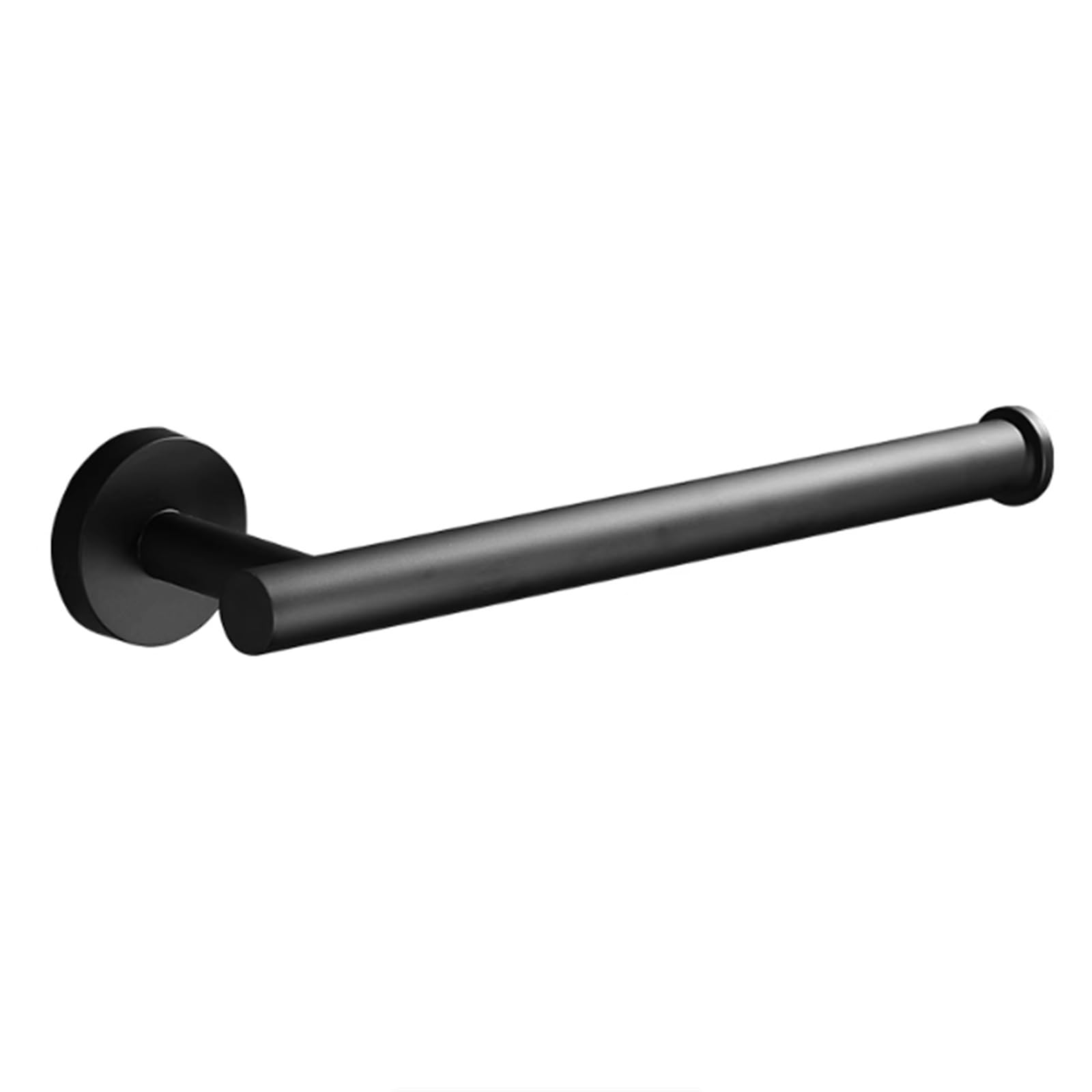 Porte-serviettes anneau en acier inoxydable noir mat pour salle de bain