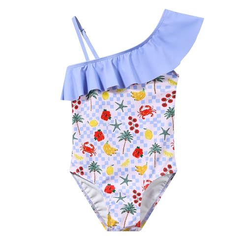 Image of Girls One Piece Swimsuit, Quick Dry Cute Bathing Suit for Kids, Comfortable Swimwear for Beach for 5-12 Years