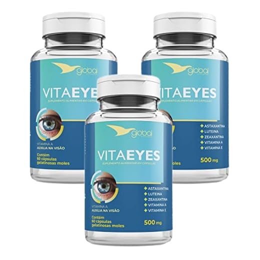 3x Vitaeyes 500mg– Sáude dos Olhos- Astaxantina- 60caps