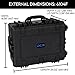 DCB Cases - Element 6104F | 24 x 19 x 11 Ext Dim | IP67 Waterproof | Pluck Foam Insert | Telescoping Handle | Rubberized Grips | Resin-Reinforced Injection Molded Plastic | 4 Latch Lid Close | Wheels