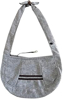 HIXISTO Marsupio per Cani qualità Soft Cotton Blend Sling Pet Dog Cat Puppy Carrier Bag Sling Single-Shoulder Pet Bag Slings Dog Carrara Borsa Trasportino per Cani (Color : Grey, Size : M)