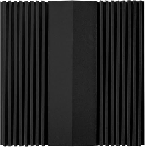 Panel Acústico de Espuma, Paneles de Aislamiento Acústico Ignífugos para Tratamiento Acústico y Decoración de Pared, Negro miniatura 1