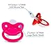 J&Or The Classic Original Adult Sized Pacifier Dummy - Three Color Pack Sweet Red | Cute Baby Pink | Hot Pink