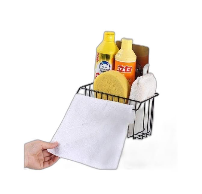 Kitchen Sink Organizers| Design - 77 Metal Iron Sponge Holder | Kitchen Sink Stand Caddy Organizer Drain Ra for Home and Kitchen-image-38