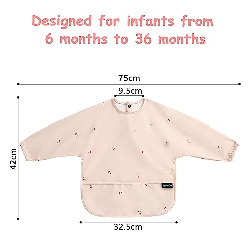 PewinGo Weaning Bib with Long Sleeves & BLW, Soft and Skin-Friendly Material - Image 2