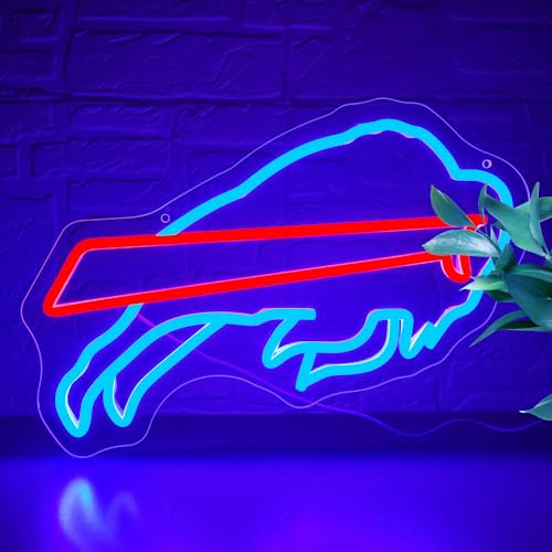 Football Neon Sign for Wall Decor Rugby Team LED Light for Man Cave