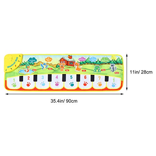 Toyvian Tapete Musical Infantil Brinquedo Tapete de Piano Infantil Teclado Playmat Toque Play Cobert