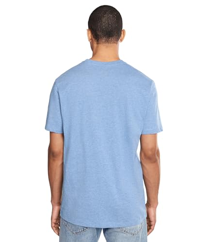 Image of U.S. Polo ASSN. Men's Solid V‑Neck T-Shirt, Sedona Blue Heather, Large