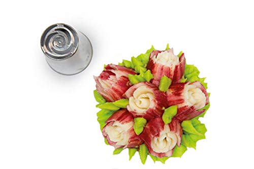 Silikomart |Flower Tube 03, Bocchetta in Acciaio Inox per Sac a Poche, Foro per Decorazioni a Fiori, Misura 25 mm